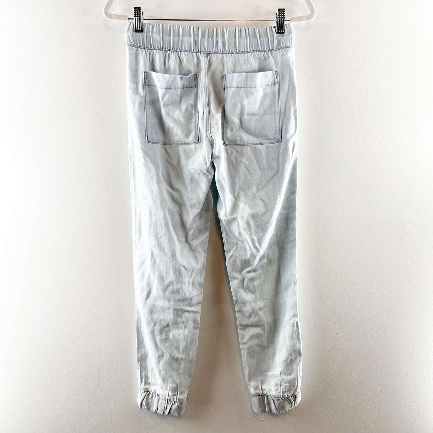 Cloth & Stone High Rise Lightweight Chambray Jogger Pants Blue XS