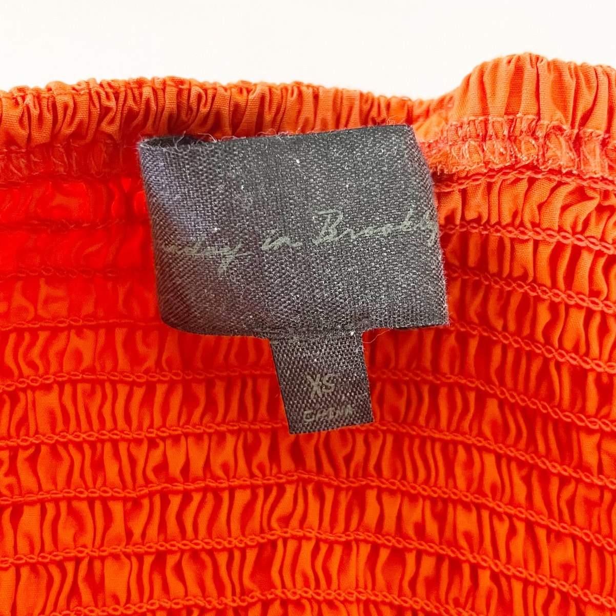 Sunday in Brooklyn Anthropologie One Shoulder Ruffle Crop Top Orange XS