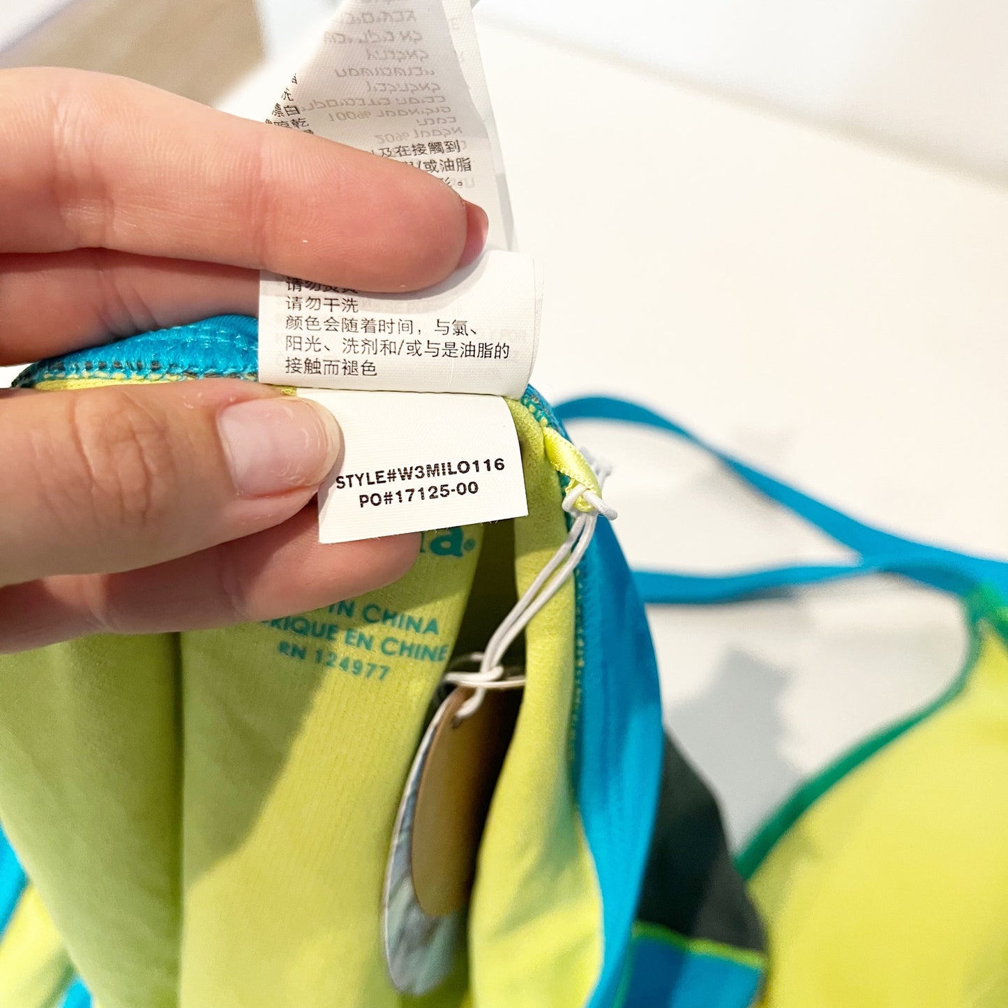 Prana Milou Swimwear Set Bikini Top & Bikini Bottom Brief Green Blue XL