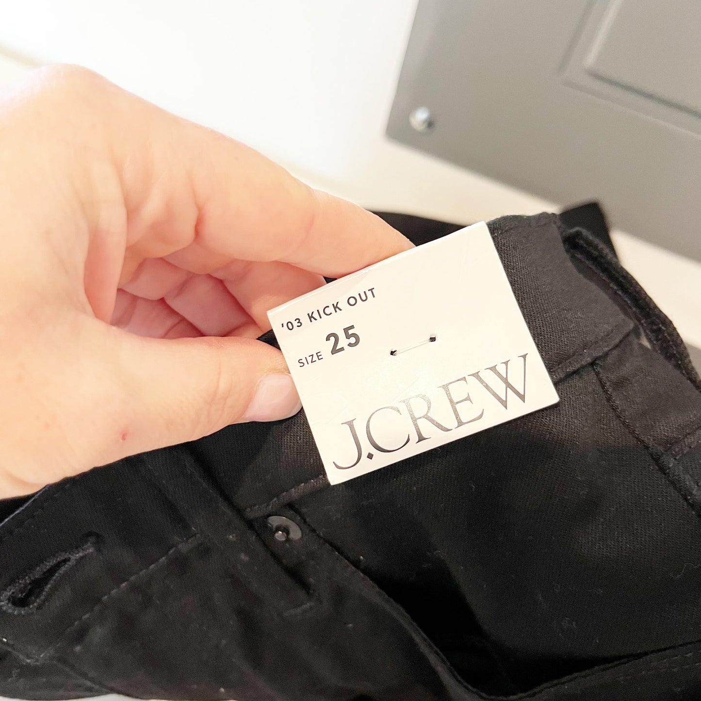 J. Crew Mid Rise Kickout Flare Boot Cut Jeans Black 25