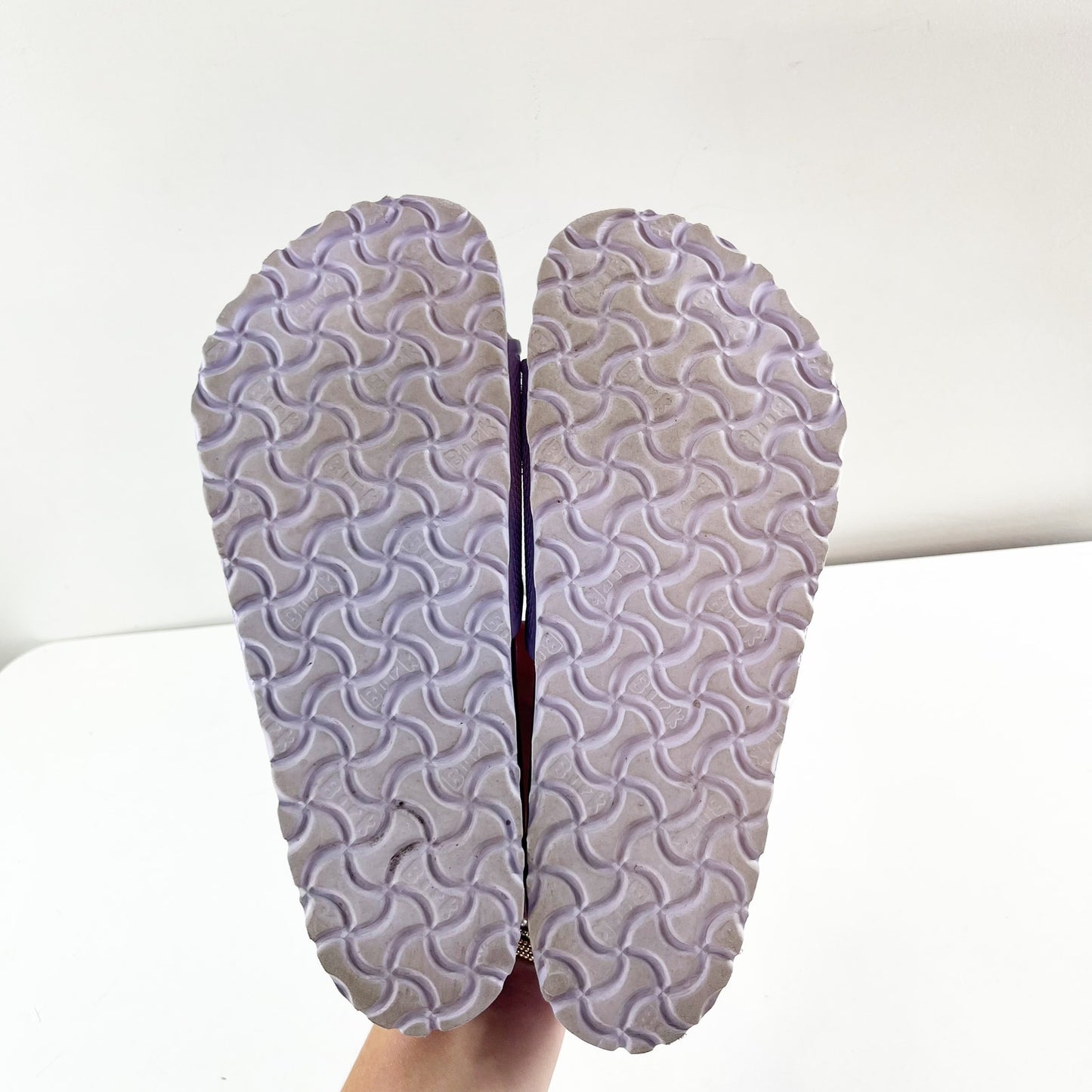 Birkenstock Barbados EVA Slip On Slides Sandals Purple Fog 40 / US 10