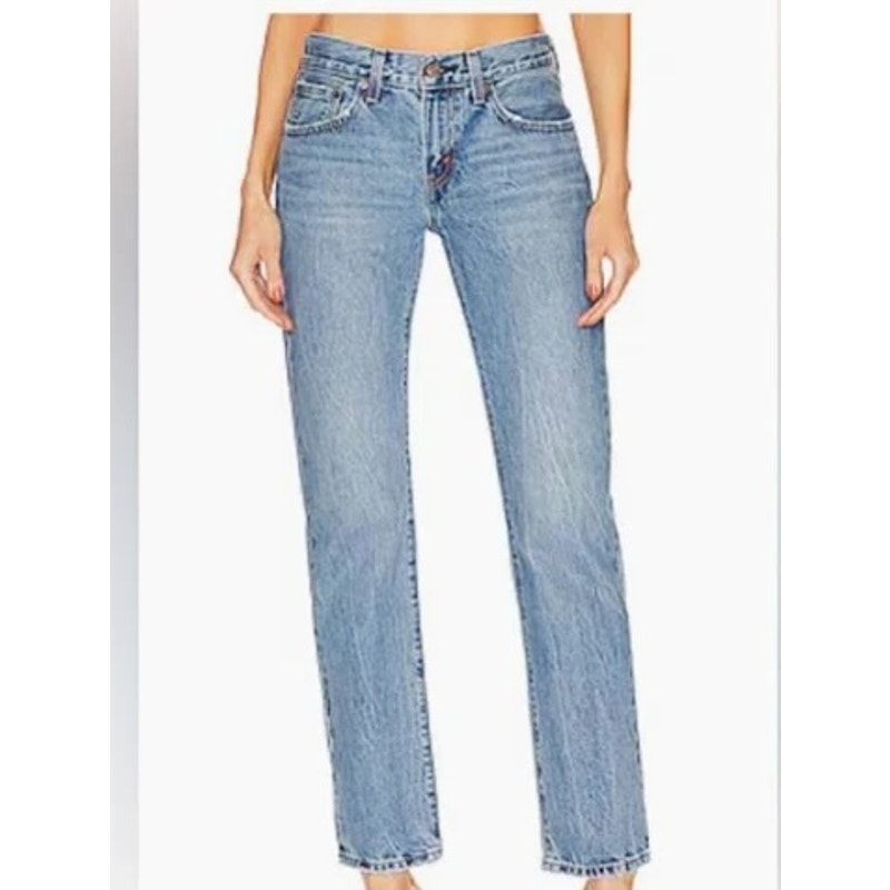 Levi's Middy Mid Rise Straight Leg Jeans Blue 24