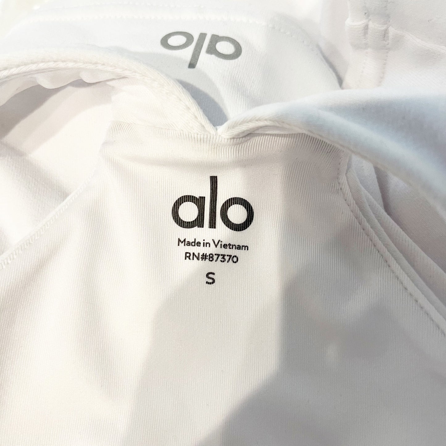 Alo Airbrush Real Bra Tank Top White Small