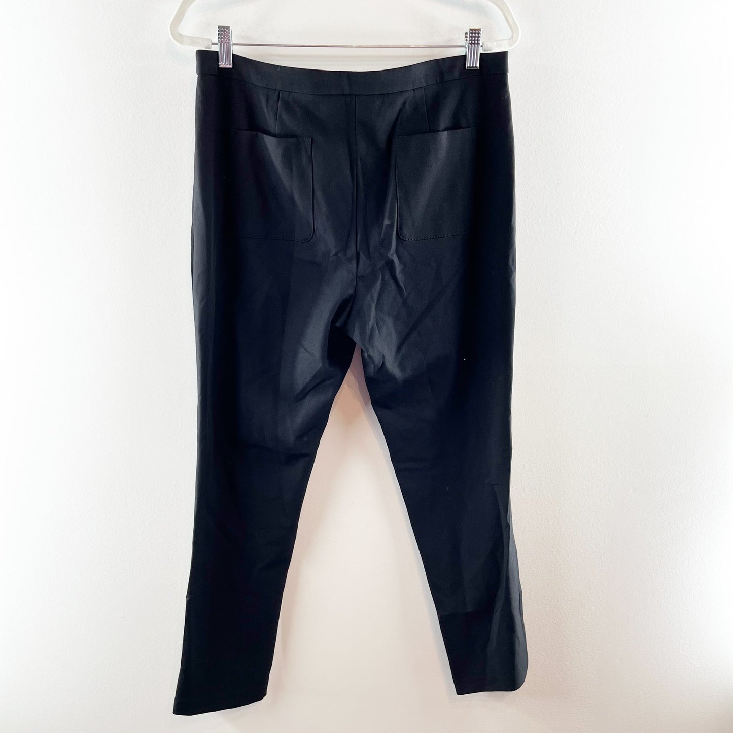 The Reset The Label High Rise Slim Ponte Trouser Ankle Pants Black Large