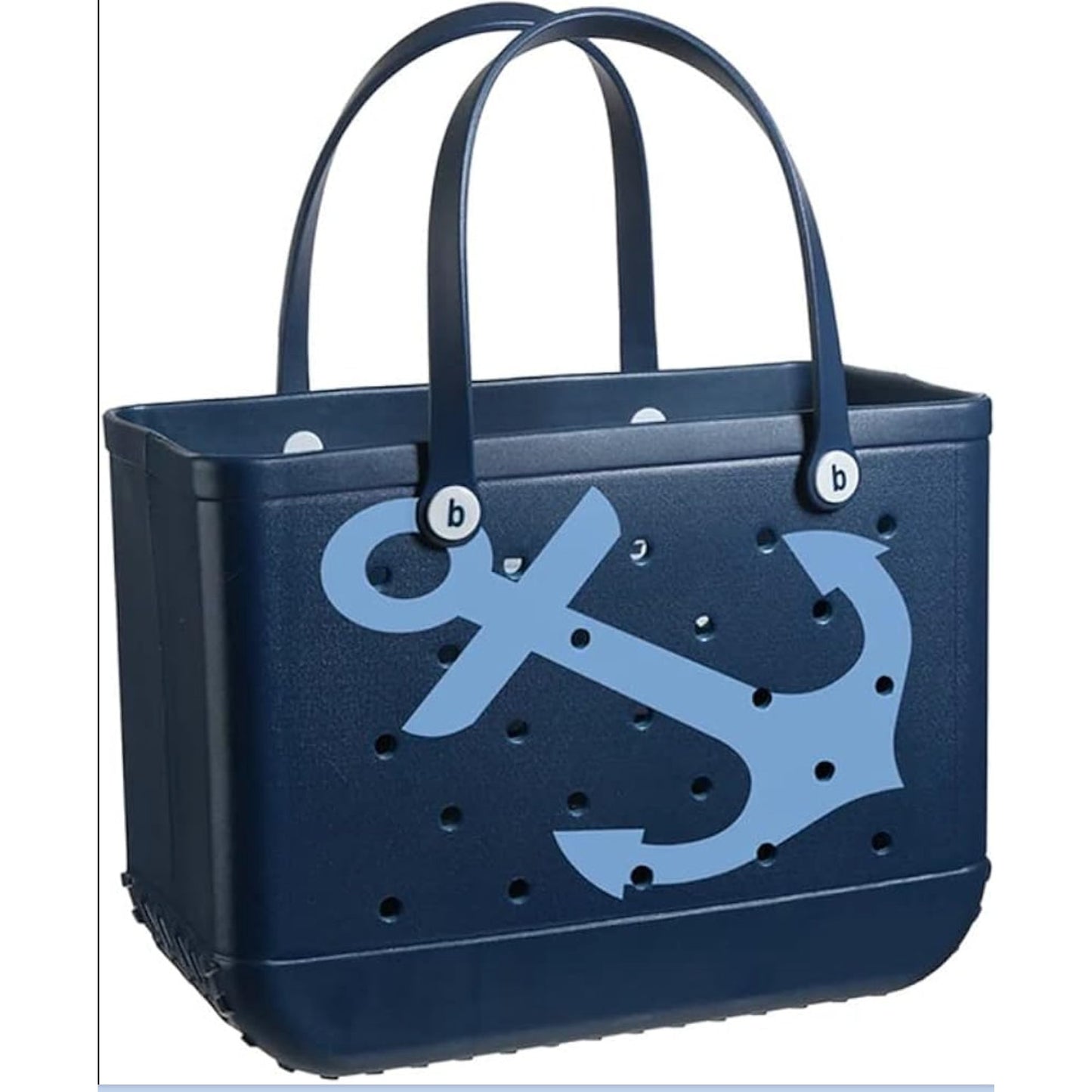 Bogg Bags Anchors Away Navy Blue Large Beach Tote Bag Waterproof