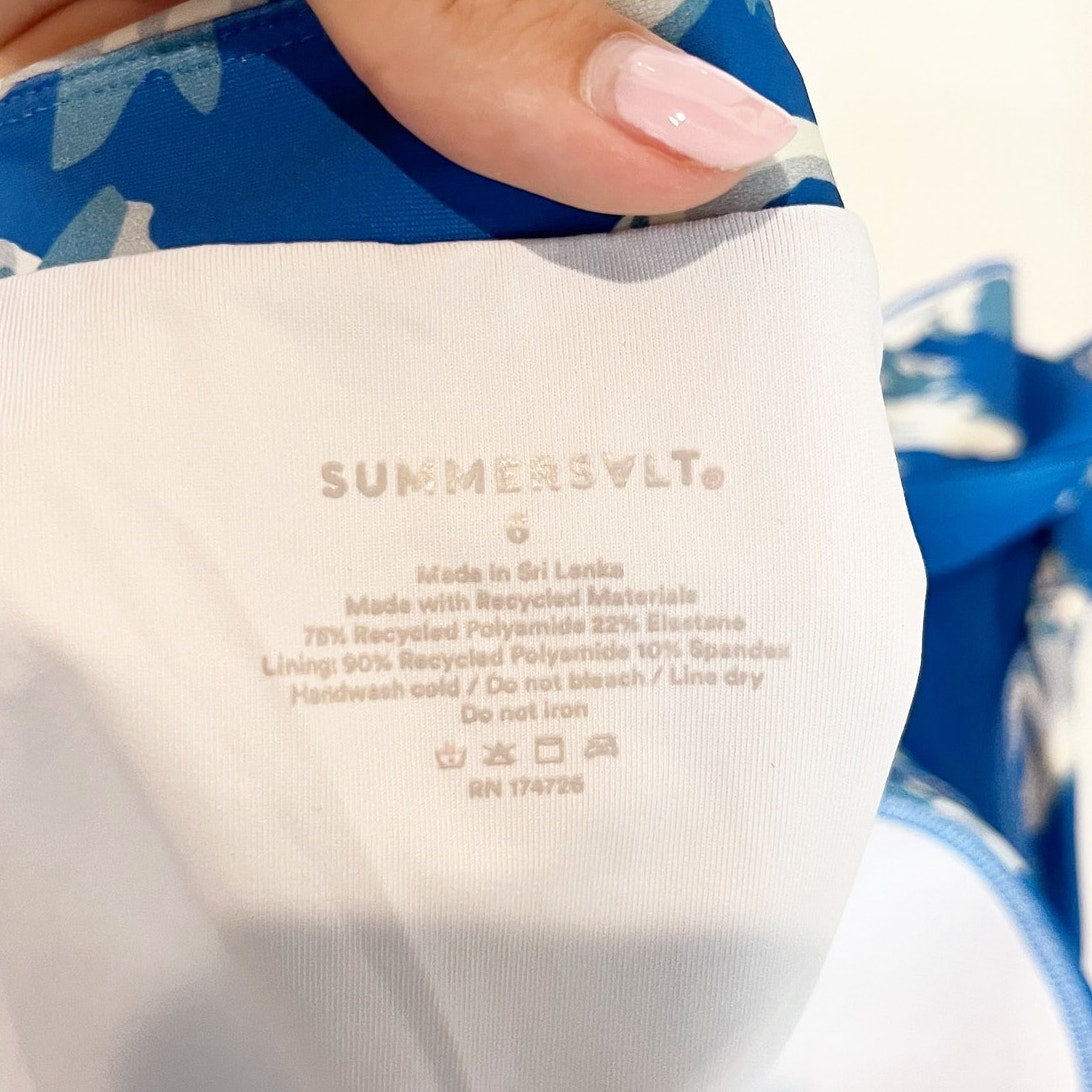 Summersalt The Ruffle Backflip One Piece Floral Swimsuit Blue 6