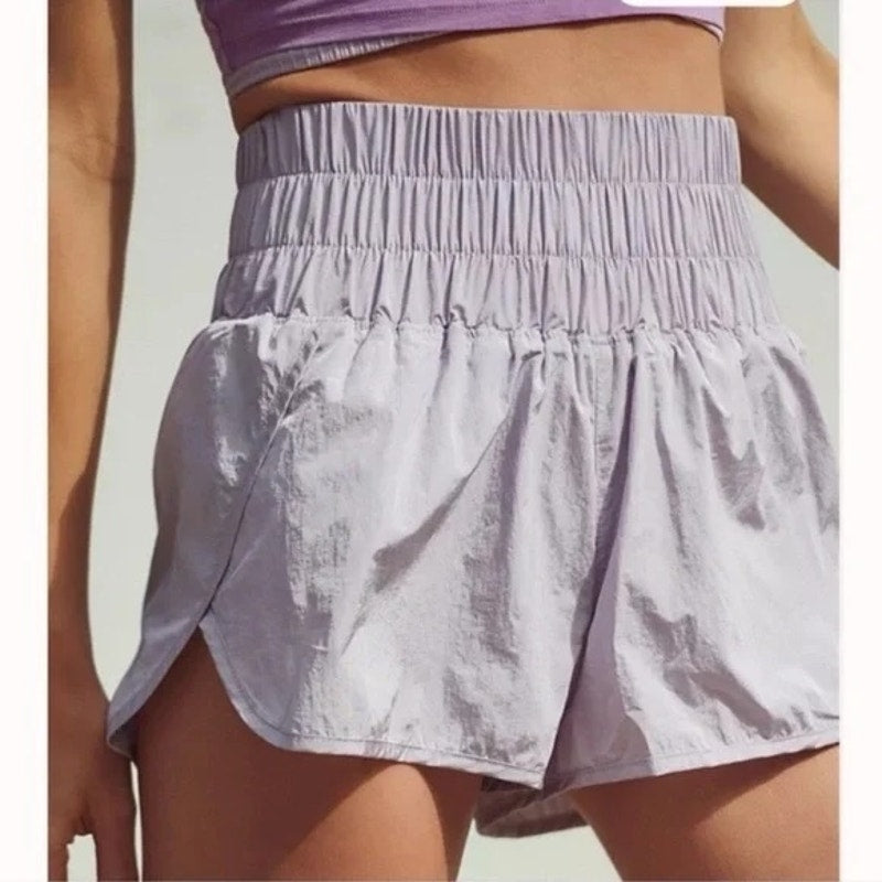 Free People Movement The Way Home Active Nylon Lined Shorts Purple Medium