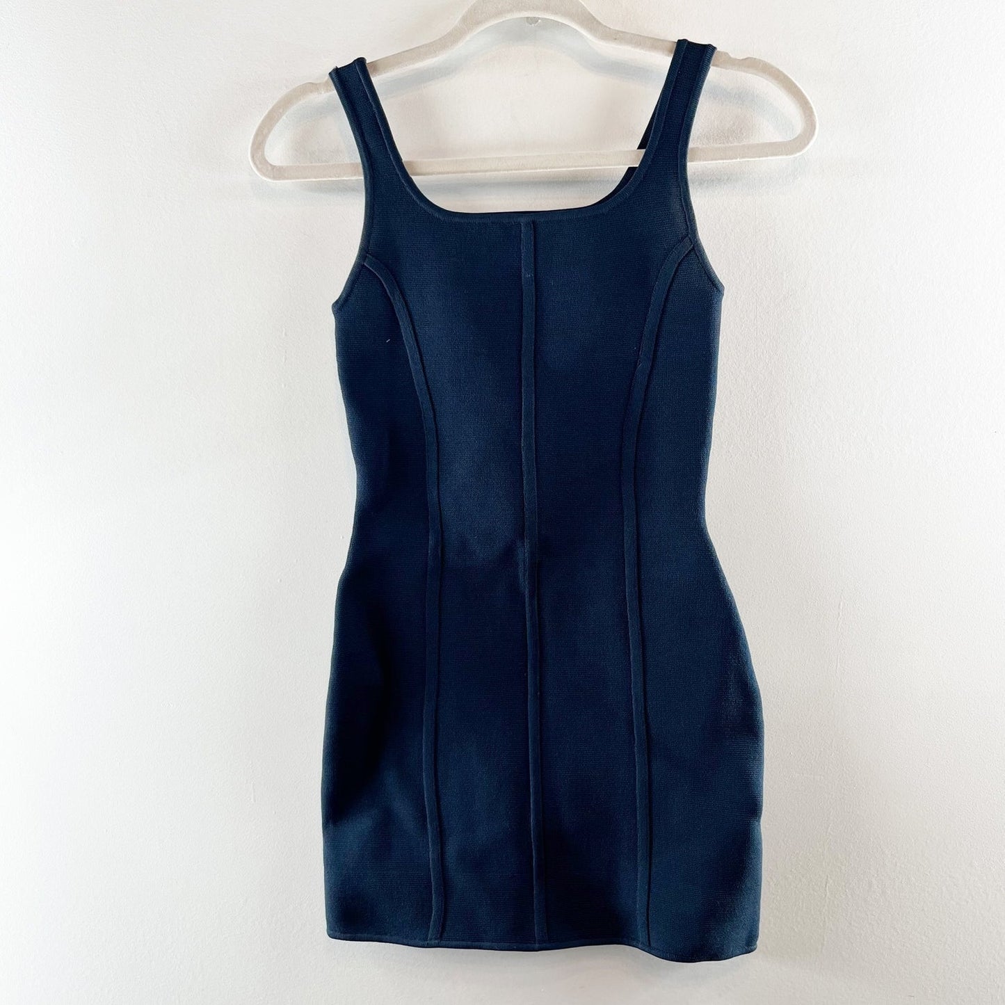Aritzia Babaton Sculpt Knit Bustier Bodycon Bandage Mini Dress Navy Blue XXS