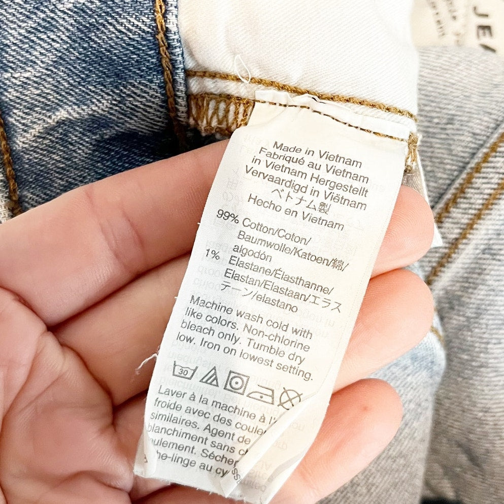 Madewell The Perfect Vintage High Rise Mom Straight Jeans Blue 24
