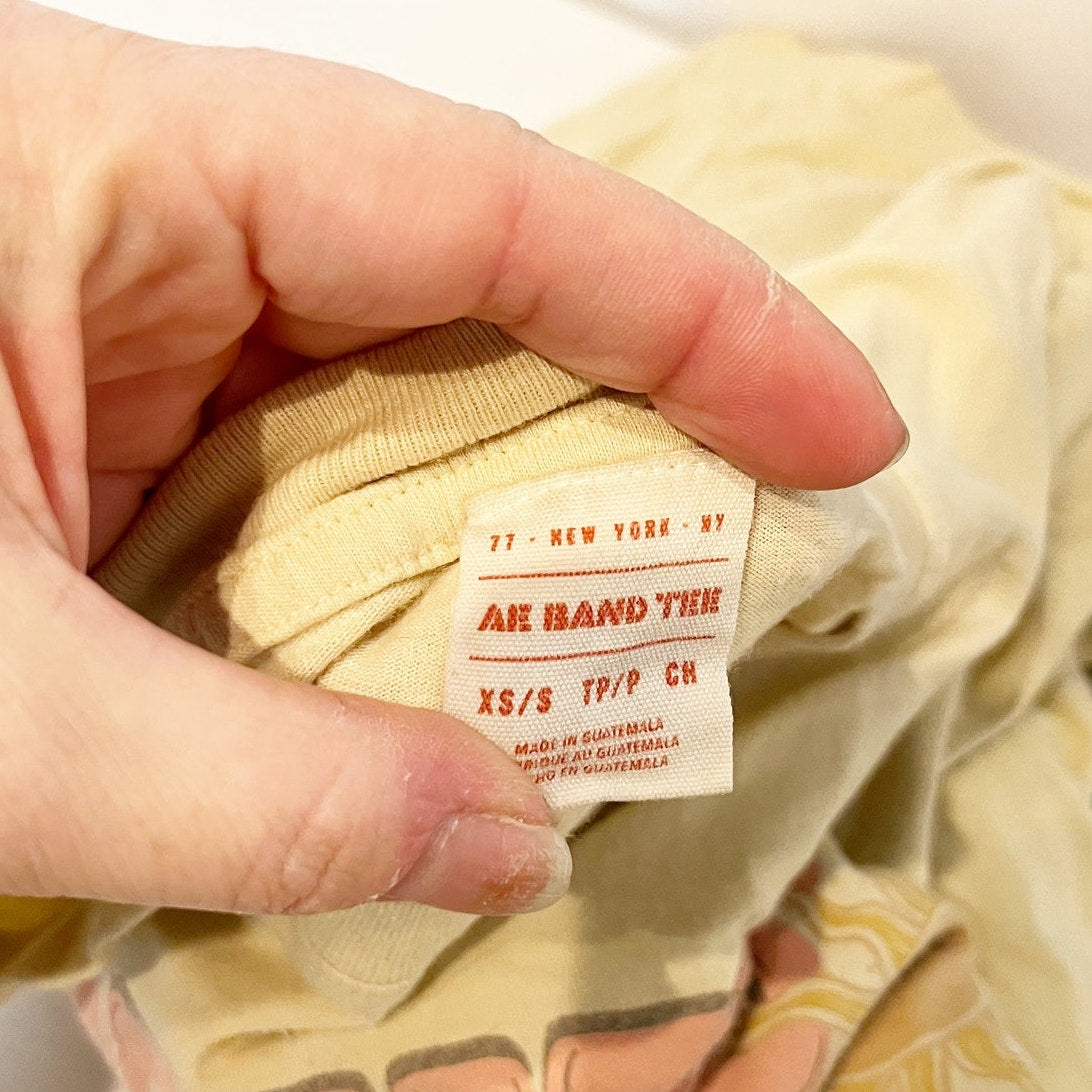 American Eagle Grateful Dead Short Sleeve Graphic Band Tee Shirt Yellow XS