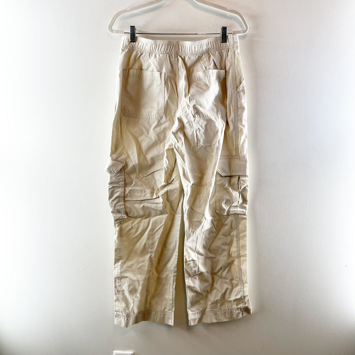 Abercrombie & Fitch High Rise Utility Wide Leg Cargo Pants Khaki 29 / 8 Petite
