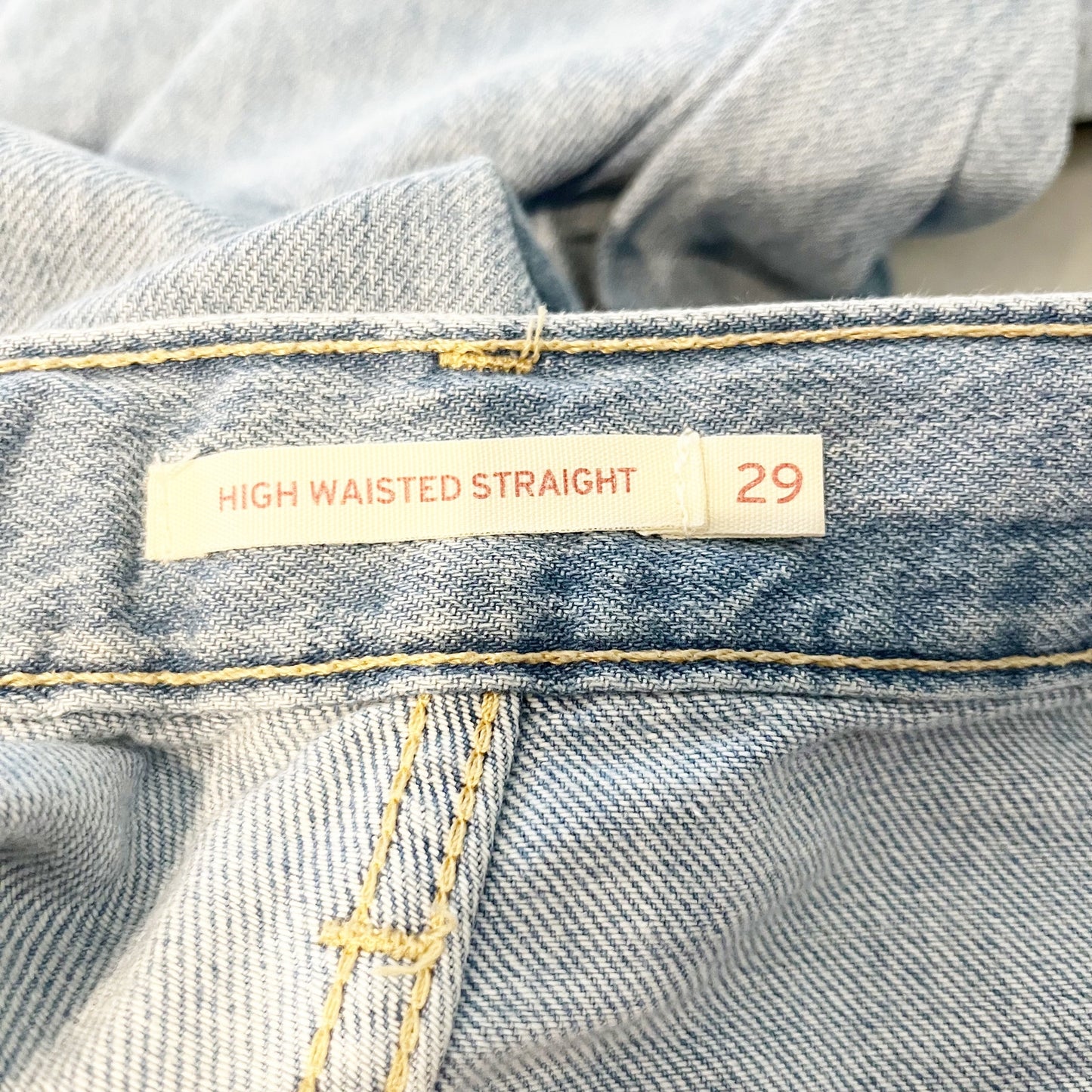 Levi's High Waisted Denim Straight Leg Jeans Blue 29