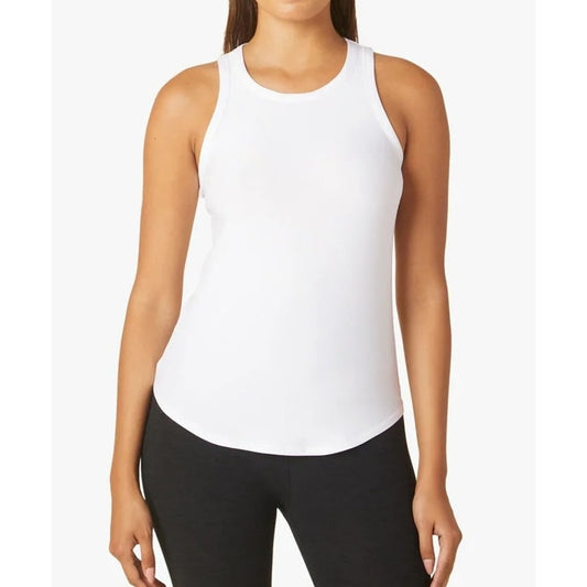 Beyond Yoga Featherweight Keep it Moving Tank Top White Medium