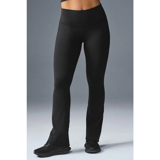 Alo Yoga Airbrush Pull On High-Waisted Bootcut Leggings Black XS