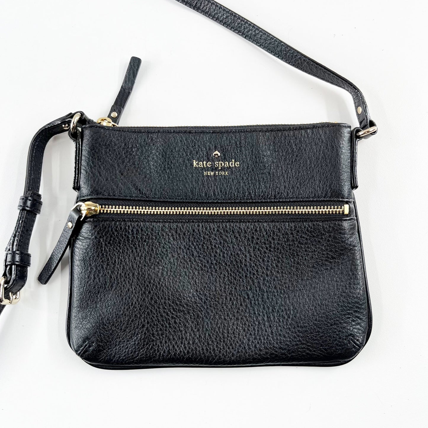 Kate Spade Cobble Hill Crossbody Messenger Pebbled Leather Black