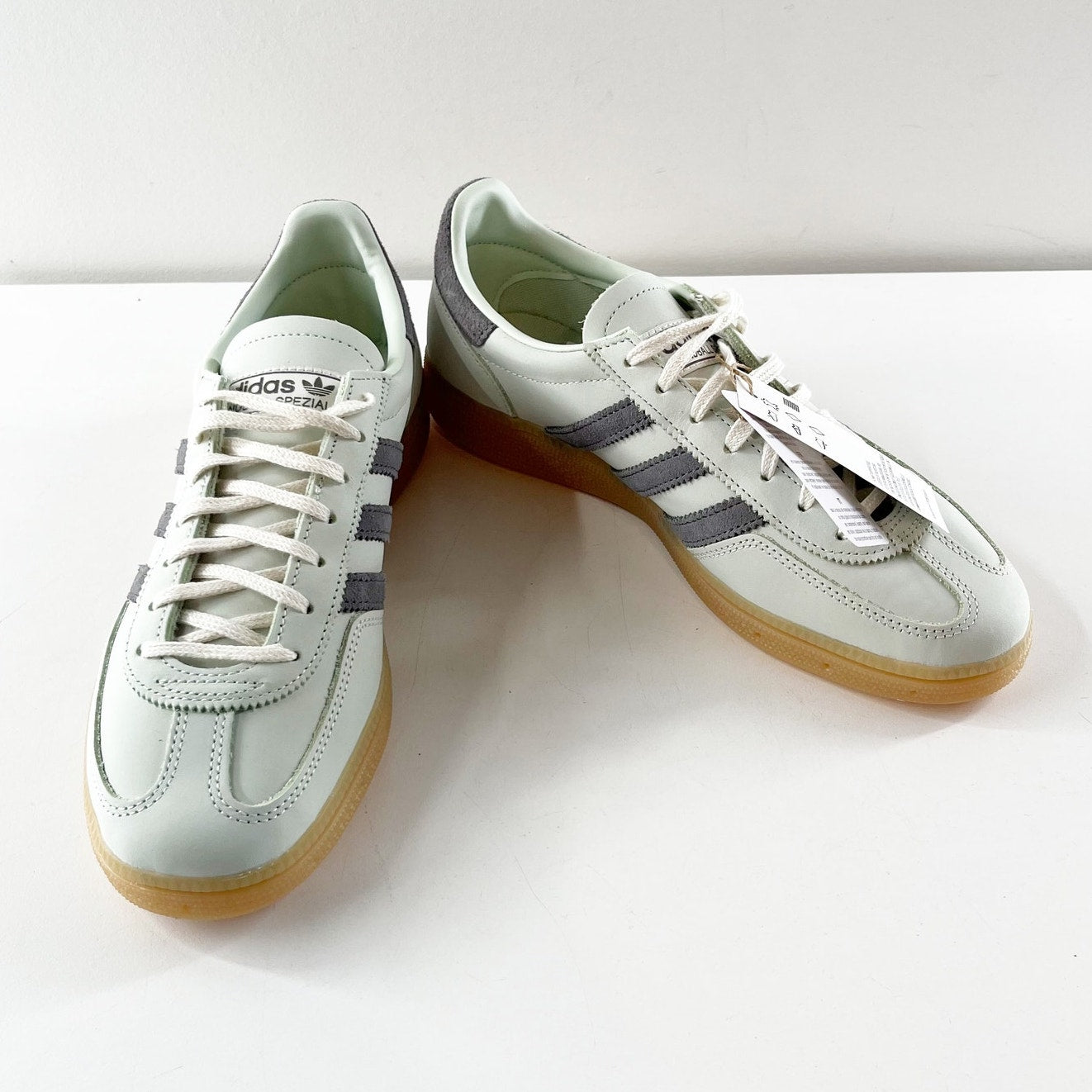 Adidas Handball Spezial Low Top Lace Up Sneakers Linen Green 8