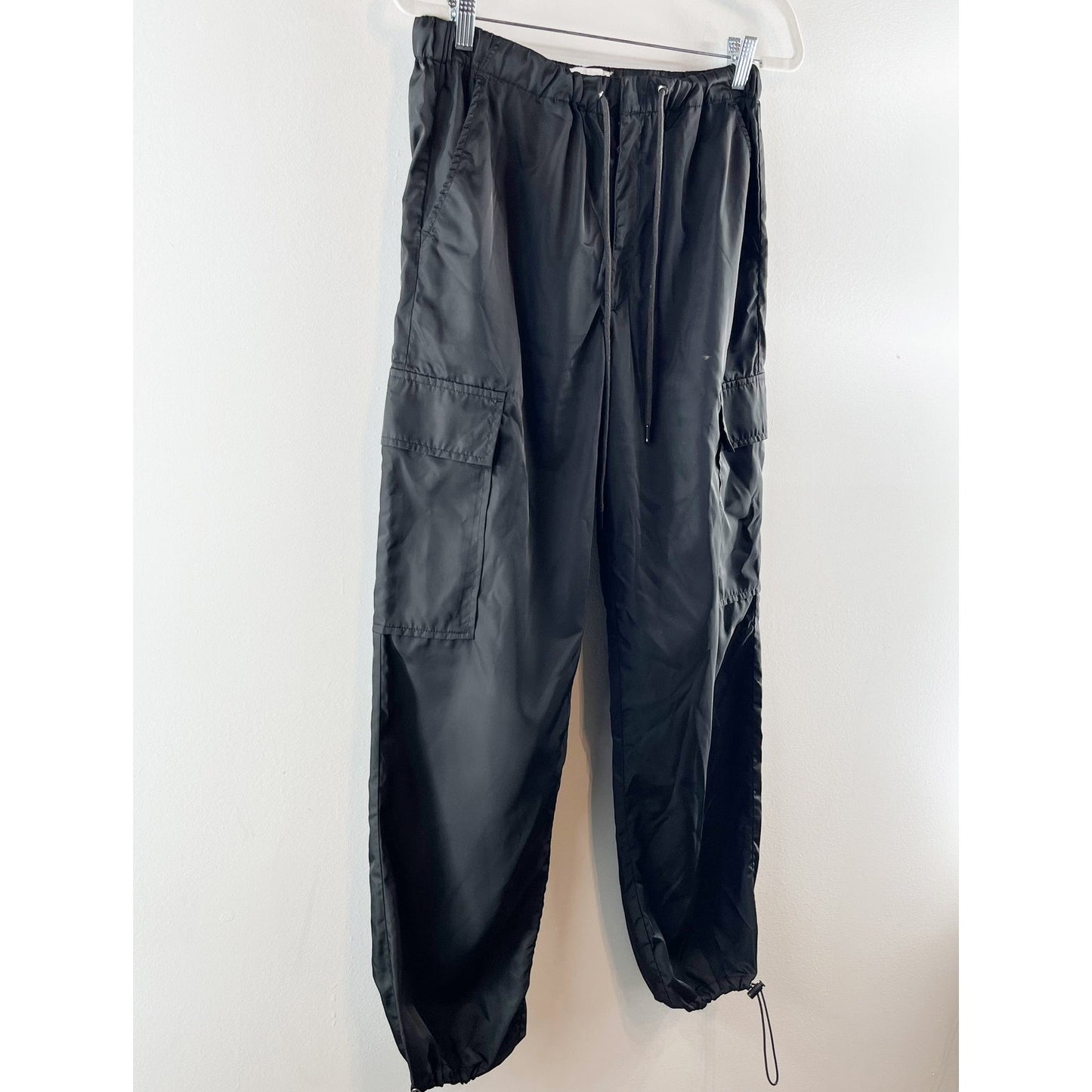 Pistola Jade High Rise Drawstring Lightweight Cargo Trouser Pants Black Medium