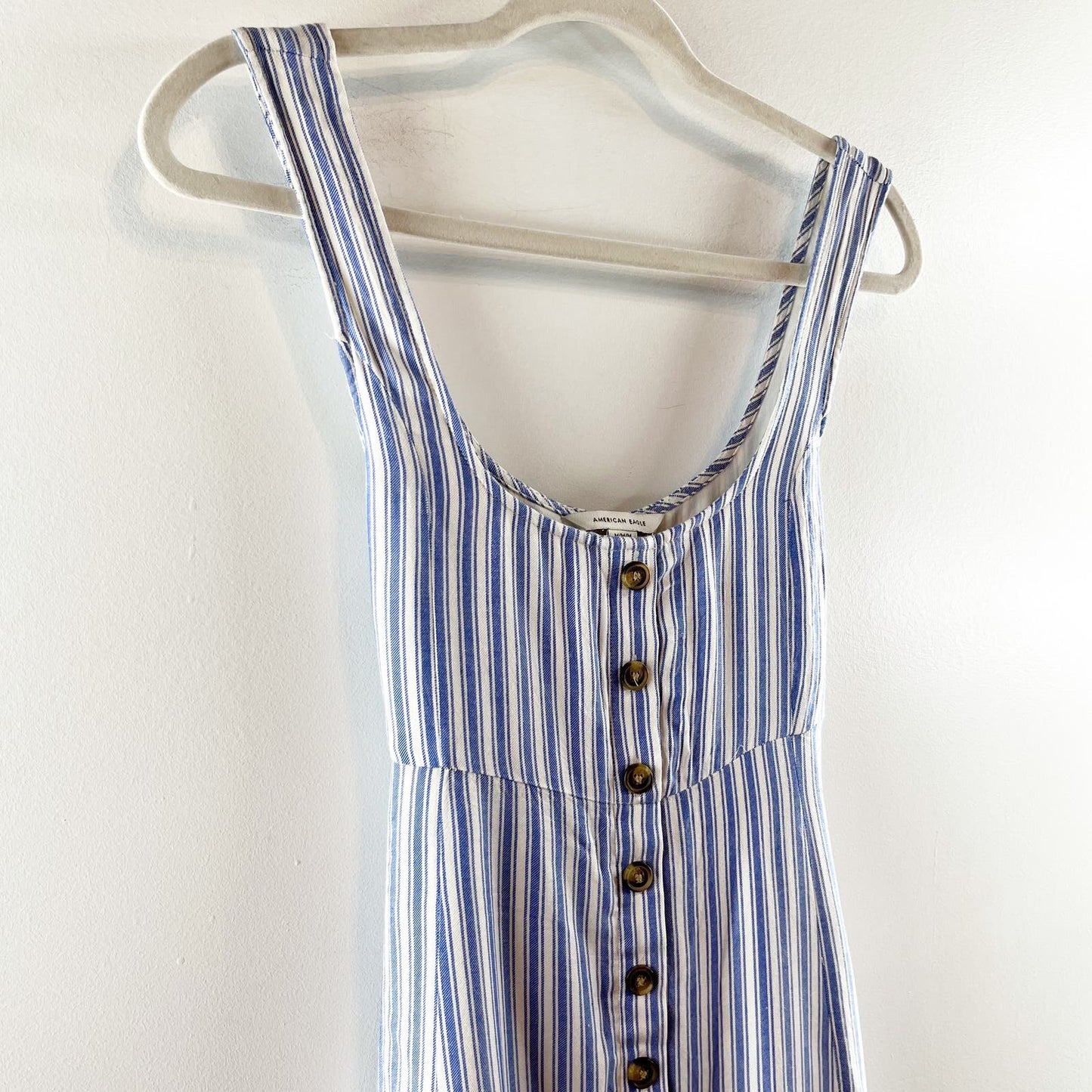 American Eagle Striped Tank Mini Dress Blue White Medium