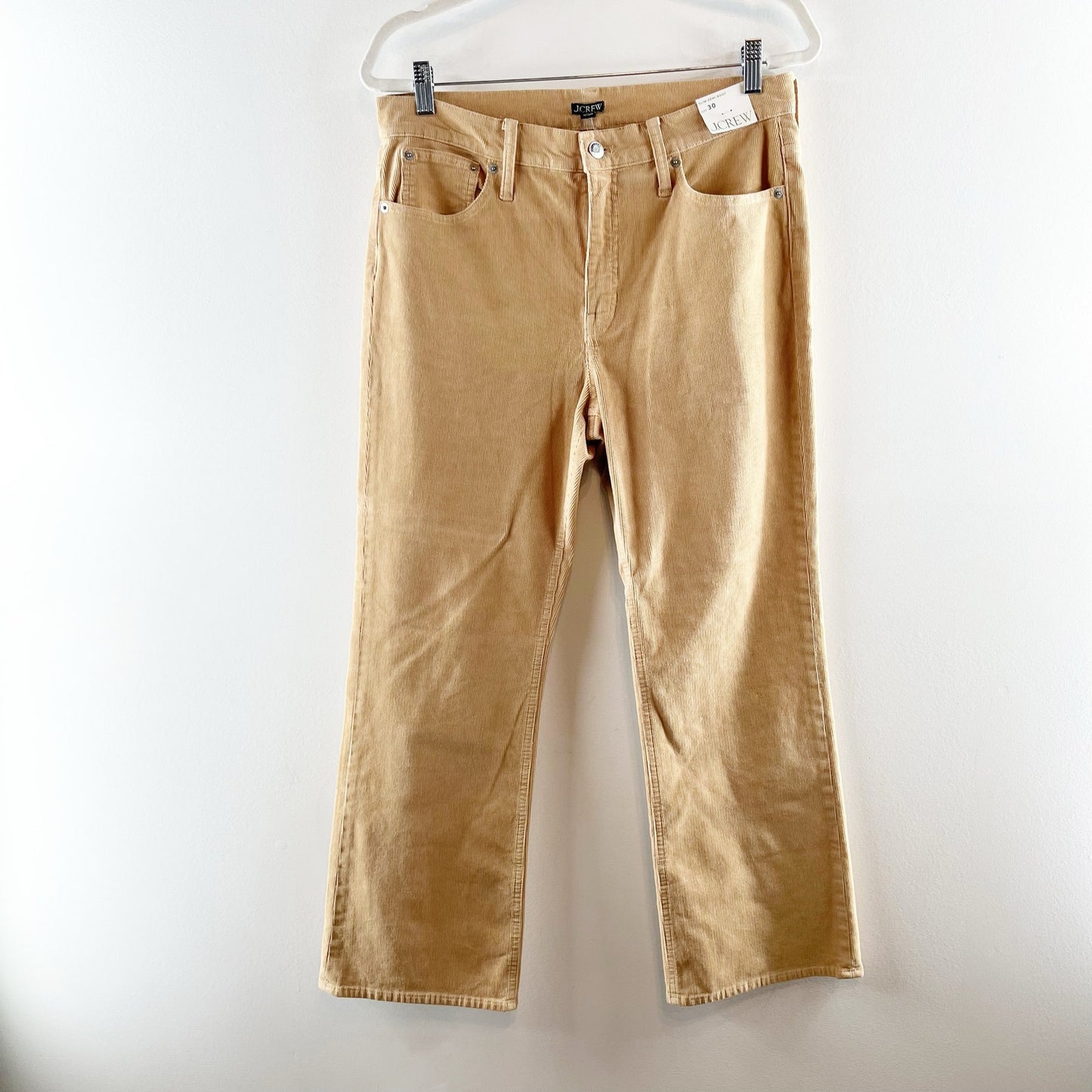 J. Crew Slim Demi Boot Cut Pants Corduroy Tan Khaki 30 / 10