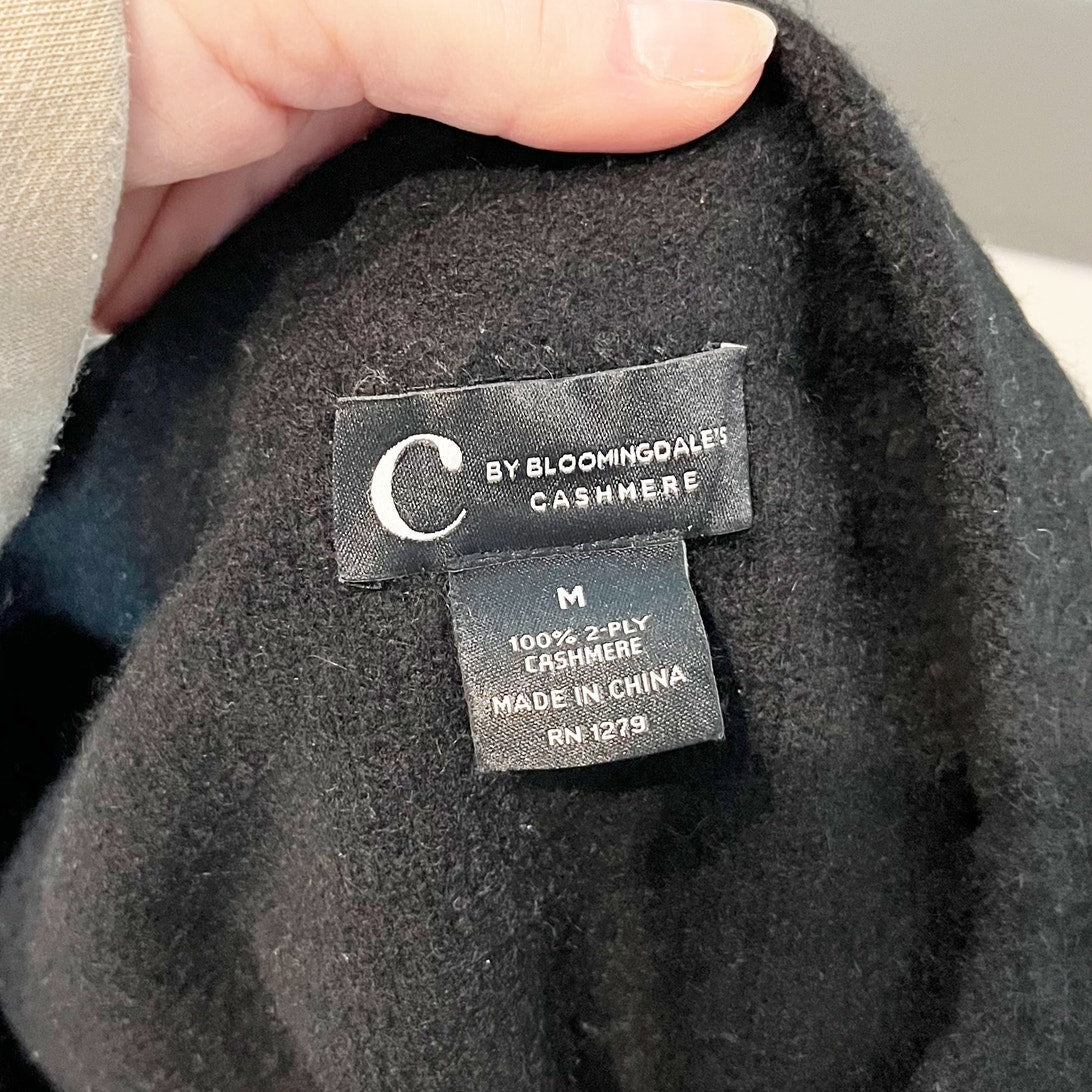 Bloomingdales Crewneck Long Sleeve Cashmere Pullover Sweater Black Medium