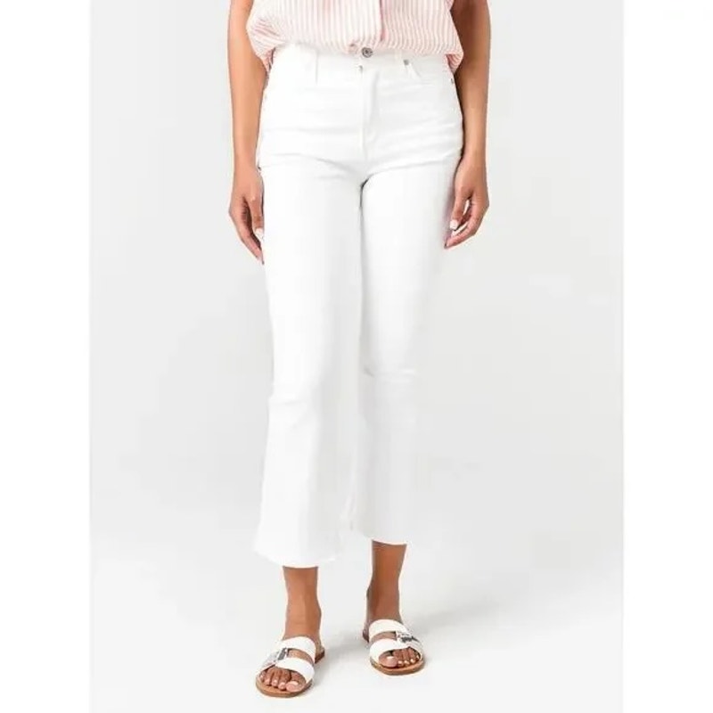 Citizens Of Humanity High Rise Demy Cropped Flare Jeans White 26 / 2