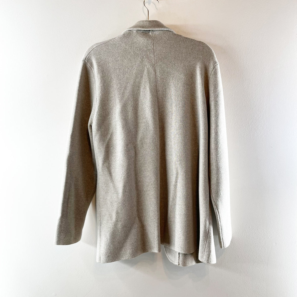 J. Crew Merino Wool Long Sleeve Sweater Blazer Heather Dusk Gray XL