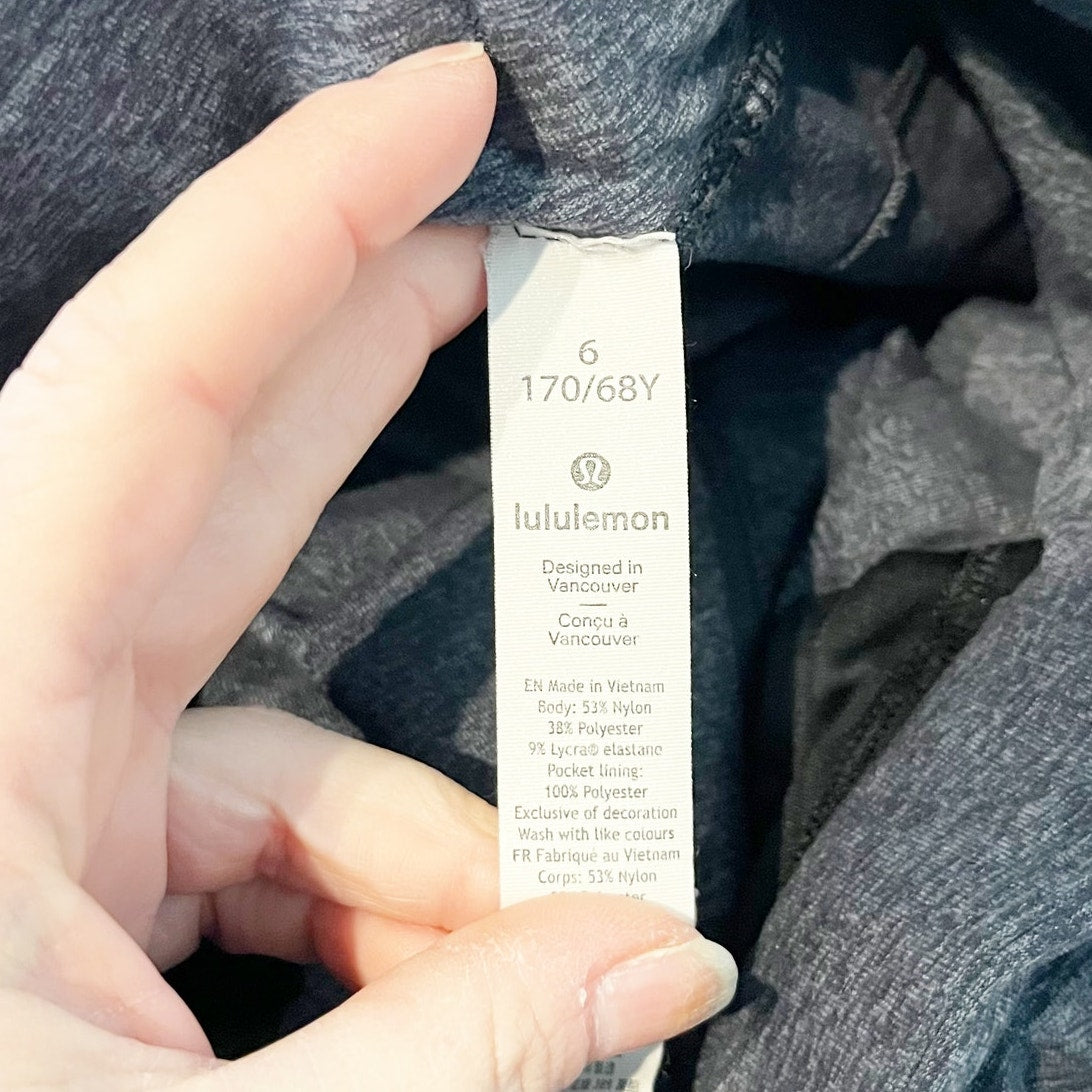 Lululemon Ready To Rulu Pant Joggers Heathered Dark Cast Black Gray 6