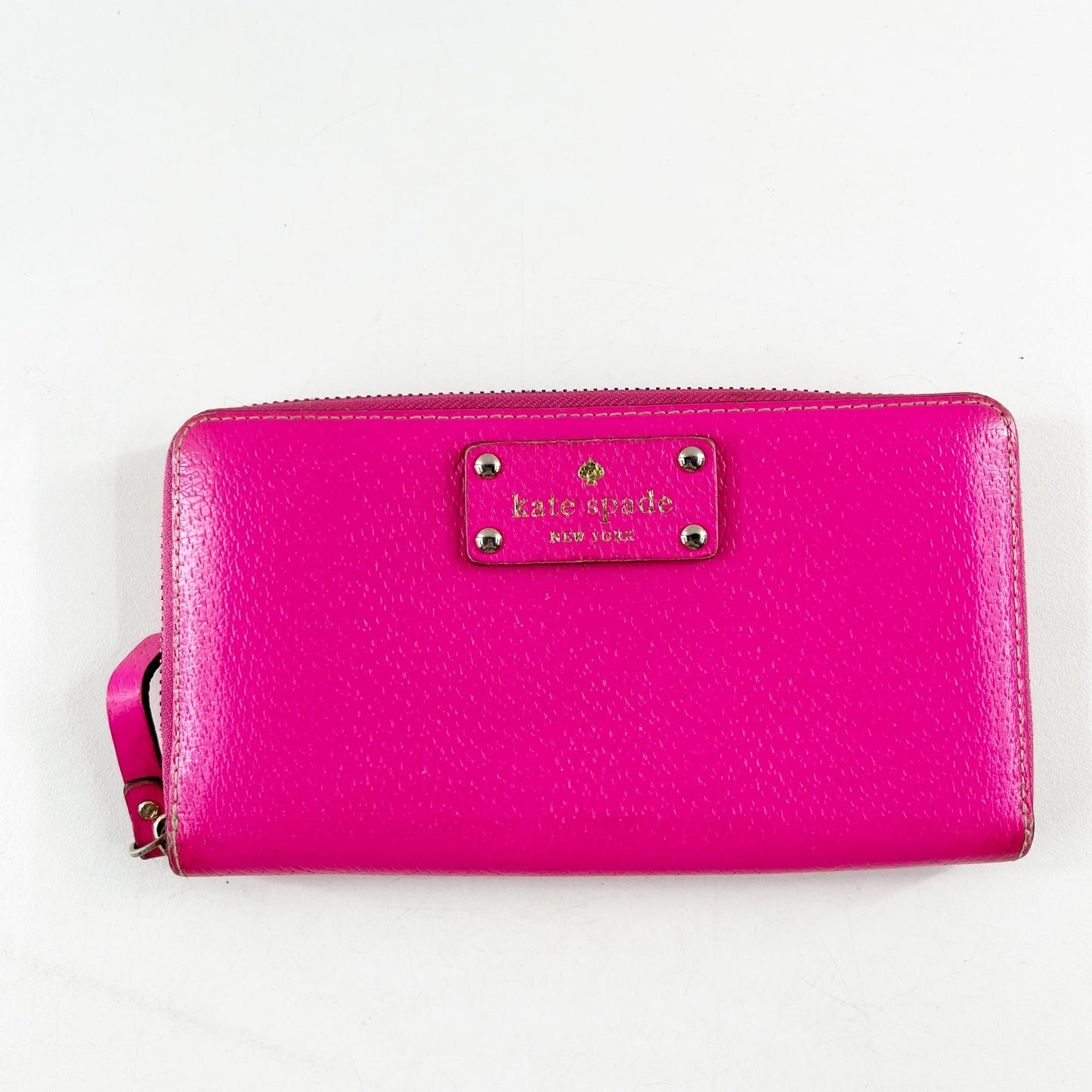 Kate Spade Wellsley Zip Around Leather Wallet Hot Pink