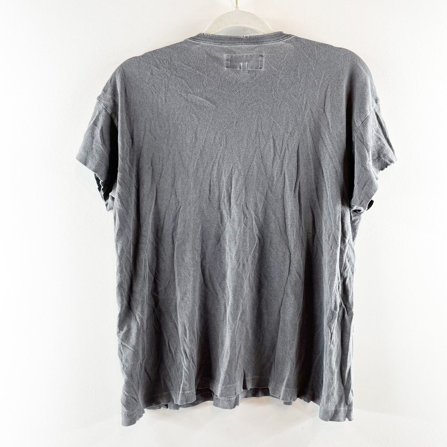 The Great 100% Cotton Short Sleeve Slim Crew Neck Casual T-Shirt Washed Black S