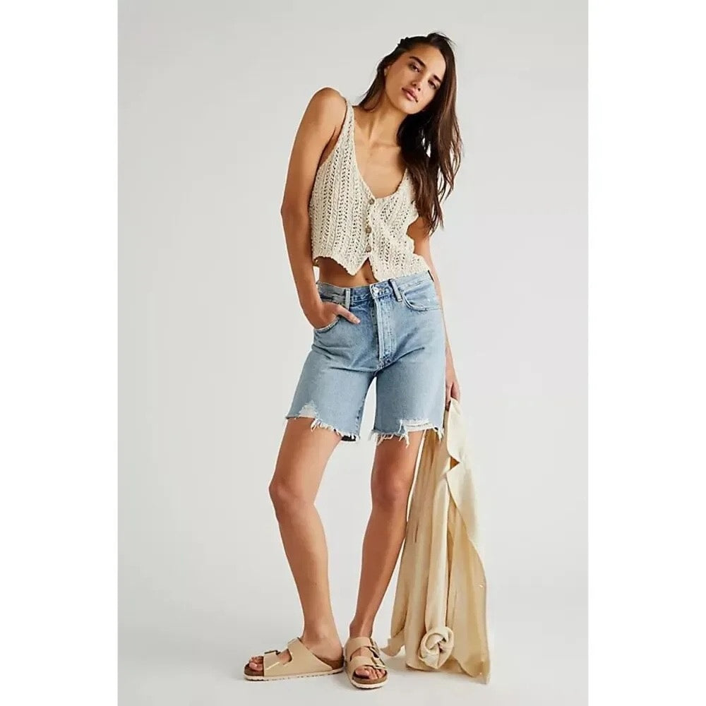 Citizen of Humanity Camilla Premium Vintage Denim Jean Short Summer Shower 26