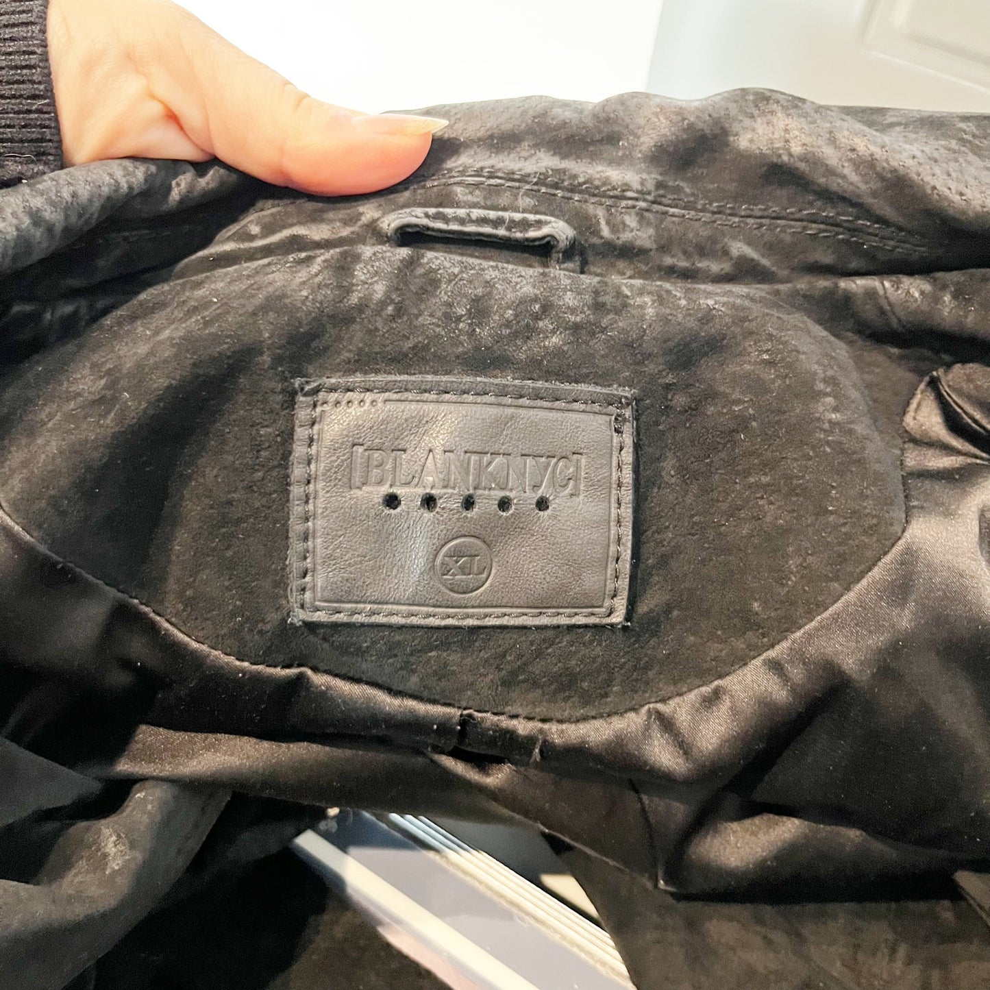 BlankNYC Suede Moto Jacket Black XL