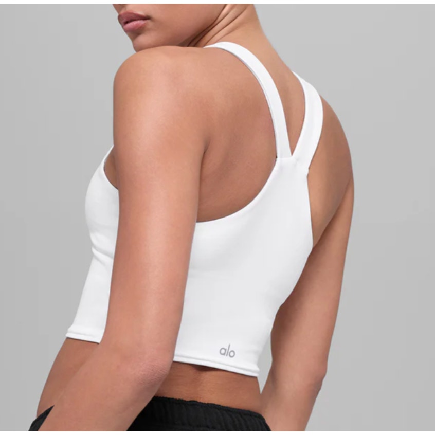 Alo Airbrush Real Bra Tank Top White Small