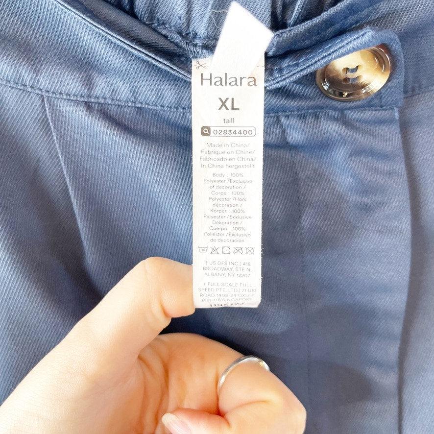 Halara Mid Rise Casual Jogger Pants with Pockets Moonlit Ocean Navy Blue XL Tall