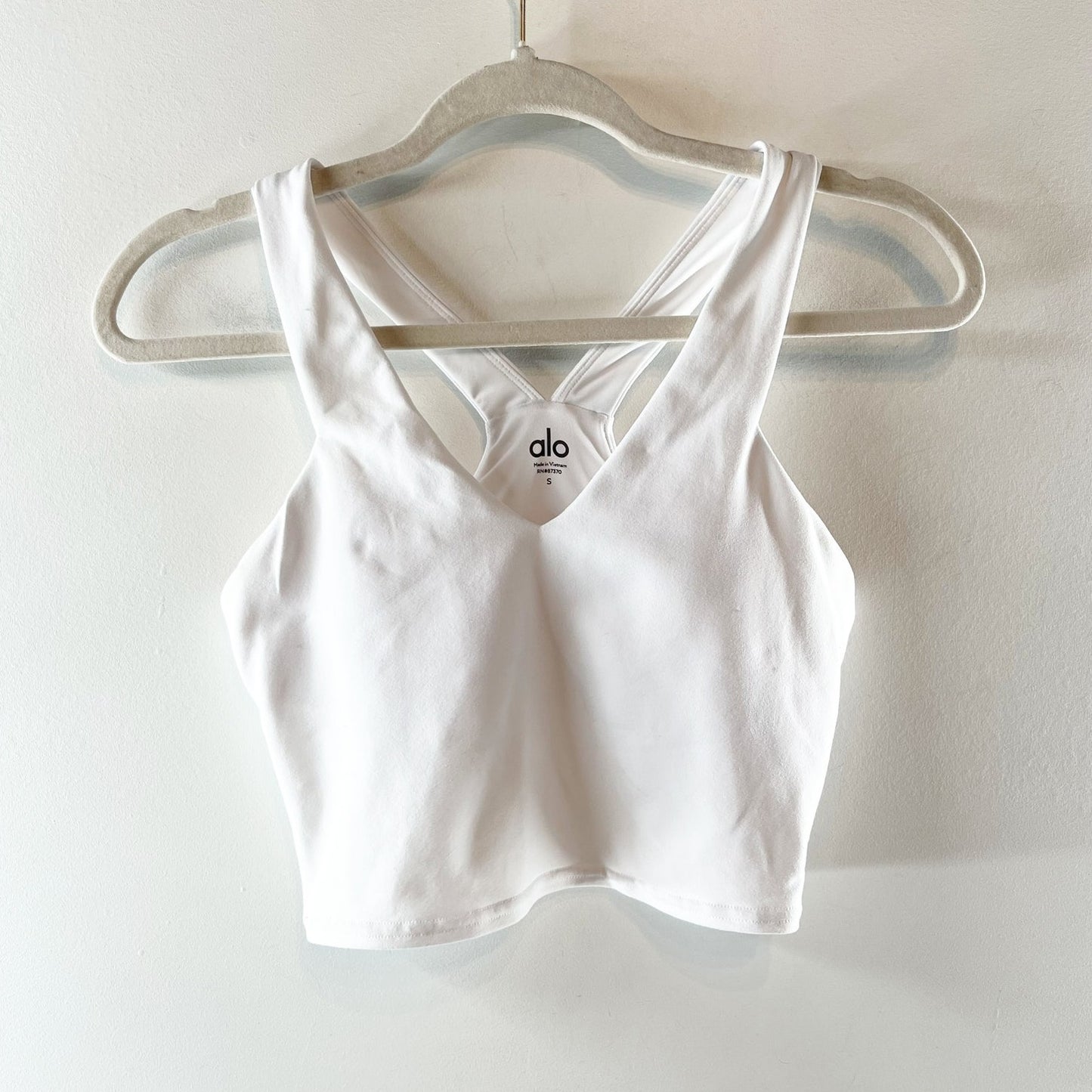Alo Airbrush Real Bra Tank Top White Small