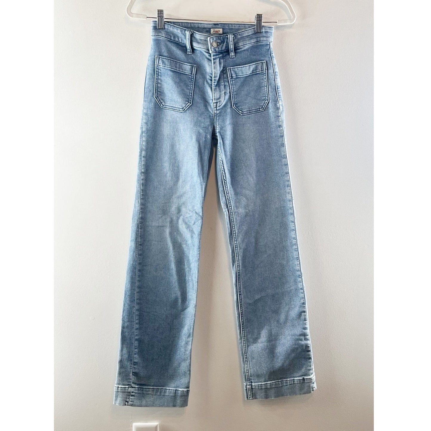 Faherty Stretch Terry Patch Pocket Ankle Pants Jeans Eastern Shore Blue 26