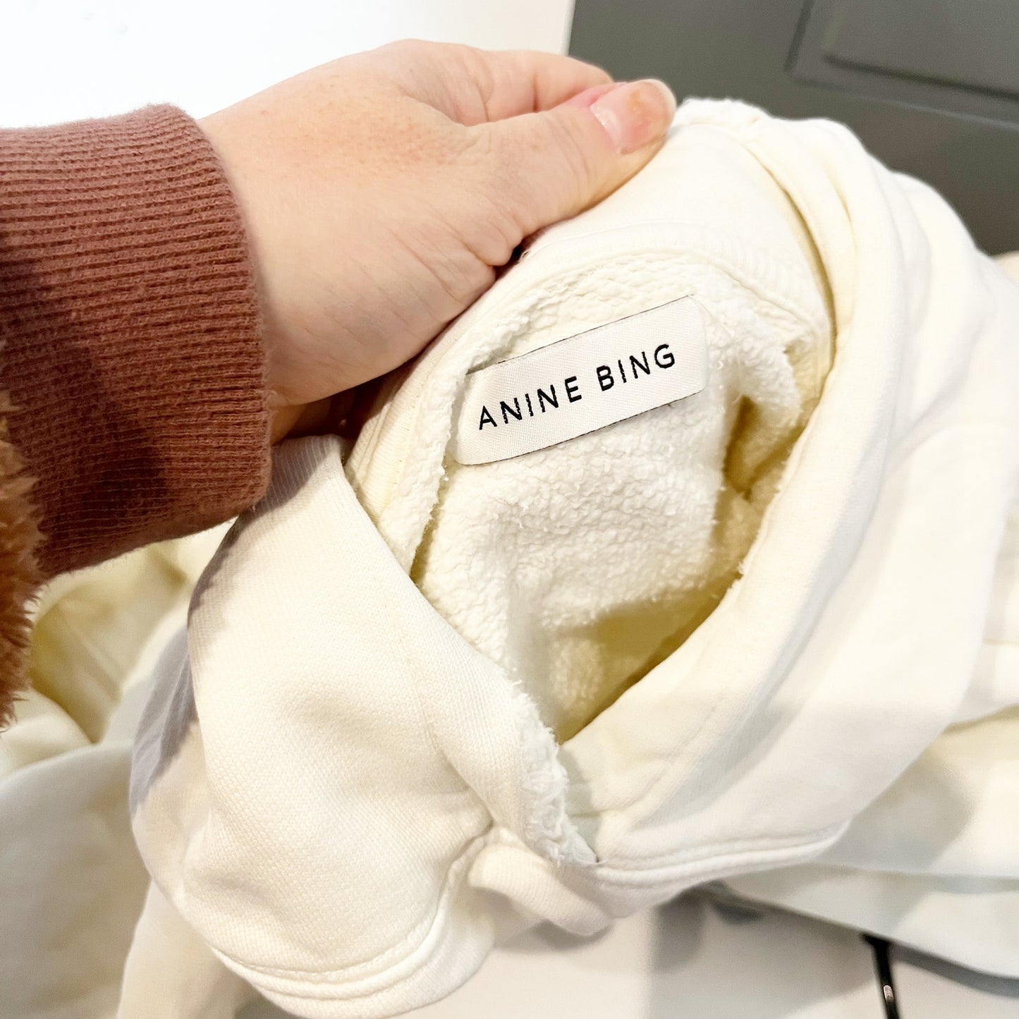 Anine Bing Sport Harvey Organic Cotton Oversized Graphic Sweatshirt White XS