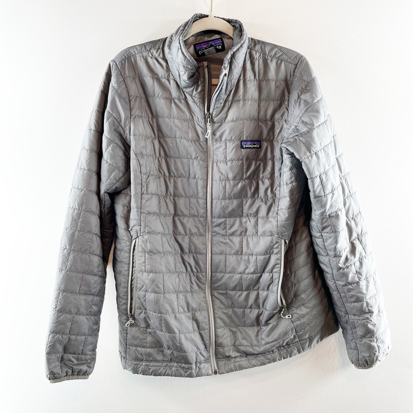 Patagonia Nano Long Sleeve Full Zip Quilted Puffer Jacket Feather Grey XL