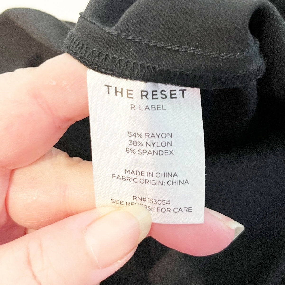 The Reset The Label High Rise Slim Ponte Trouser Ankle Pants Black Large