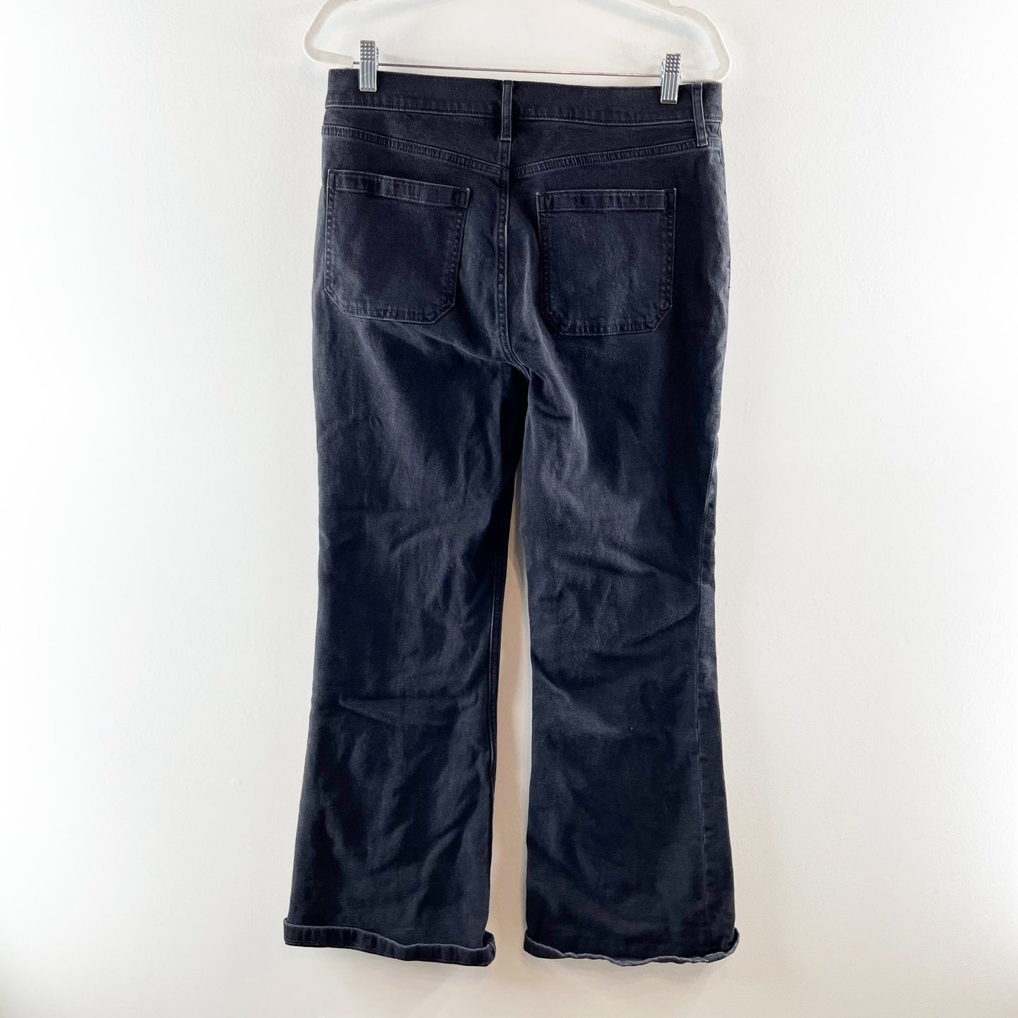 GAP High Rise '70s Patch Pocket Flare Jeans Black 14
