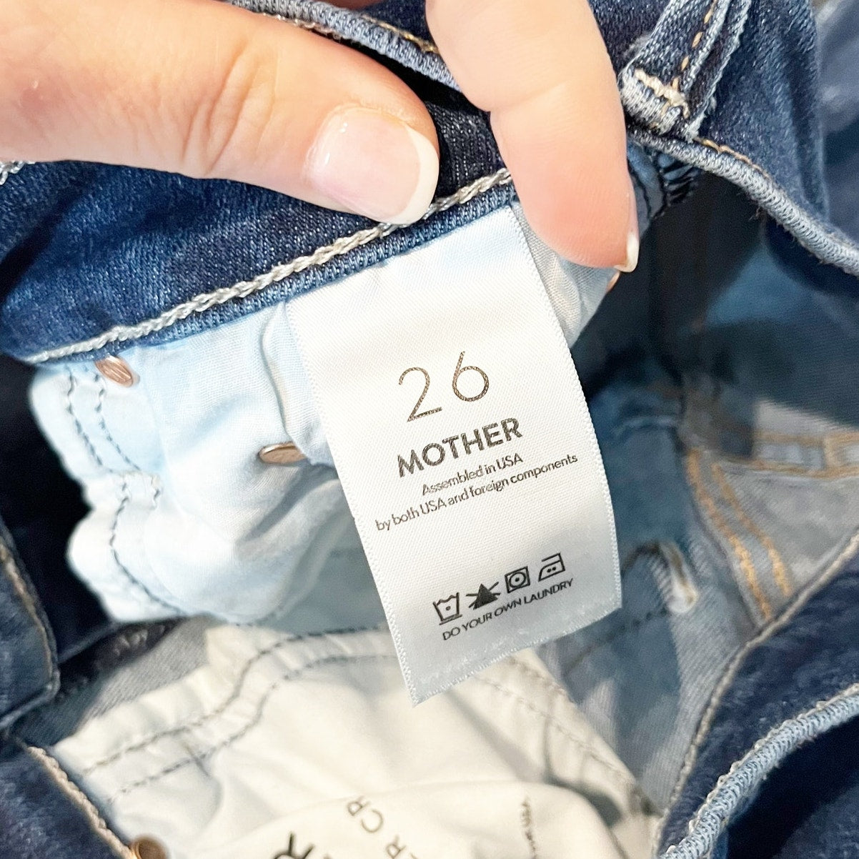 Mother The Insider Crop Step Fray Hem Jeans Teaming Up Blue 26 / 2