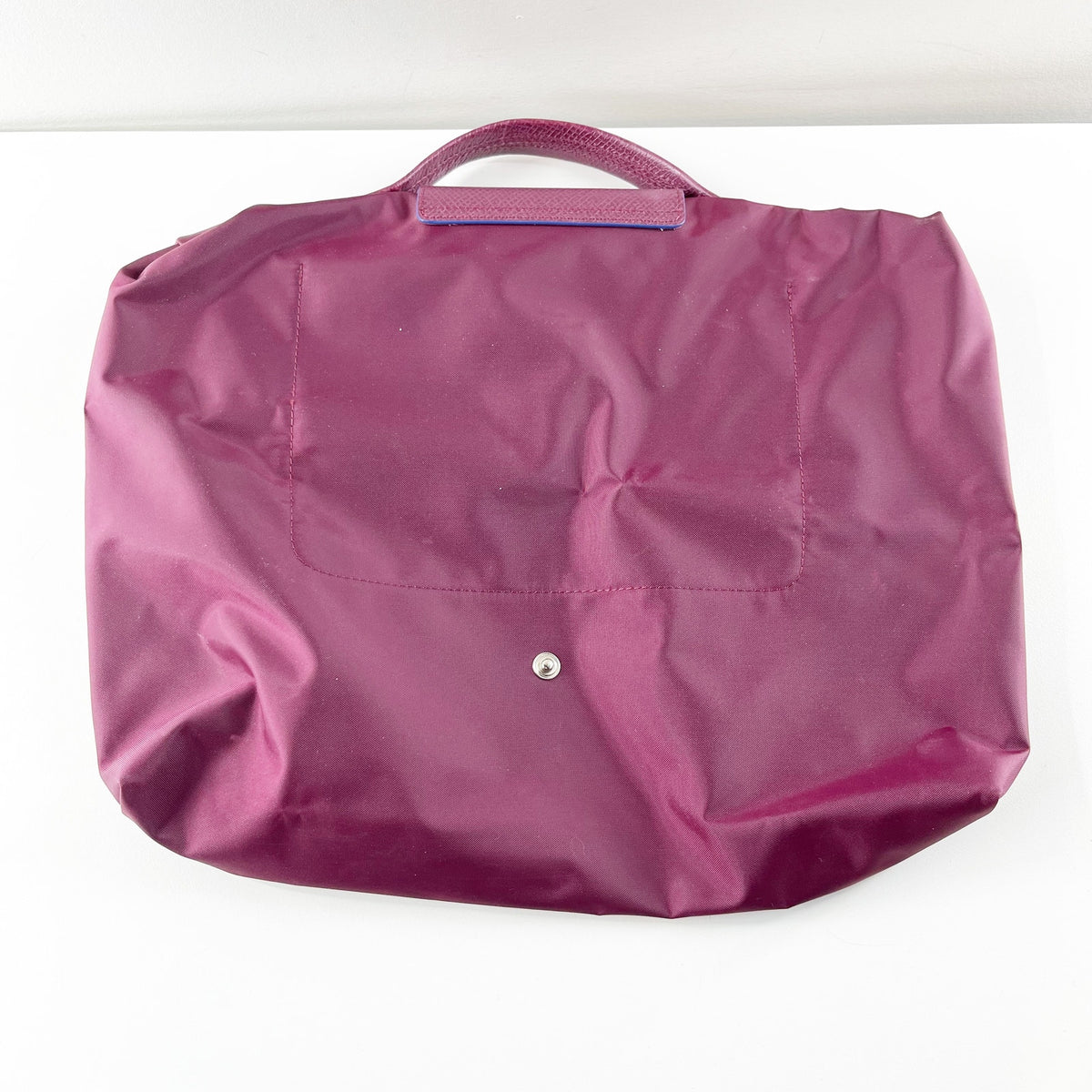 Longchamp Le Pliage Document Briefcase Bag Plum Purple