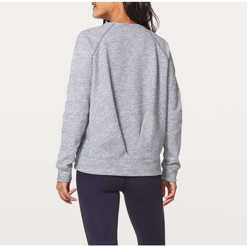 Lululemon Athletica Long Sleeve Crew Neck Pullover Sweatshirt Heathered Gray