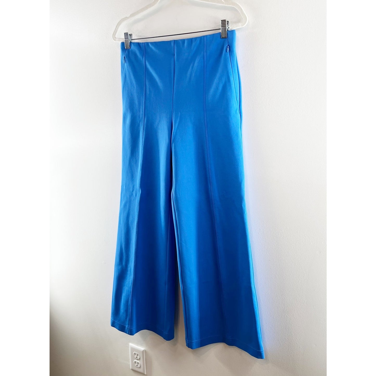 LOFT High Rise Wide Leg Pants Blue Medium