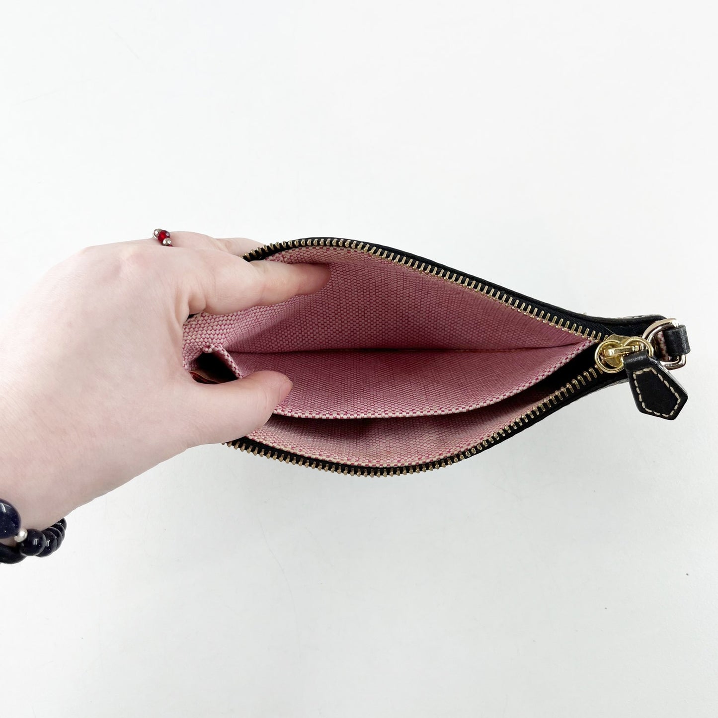 Dooney & Bourke Pebble Leather Zip Around Medium Clutch Wallet