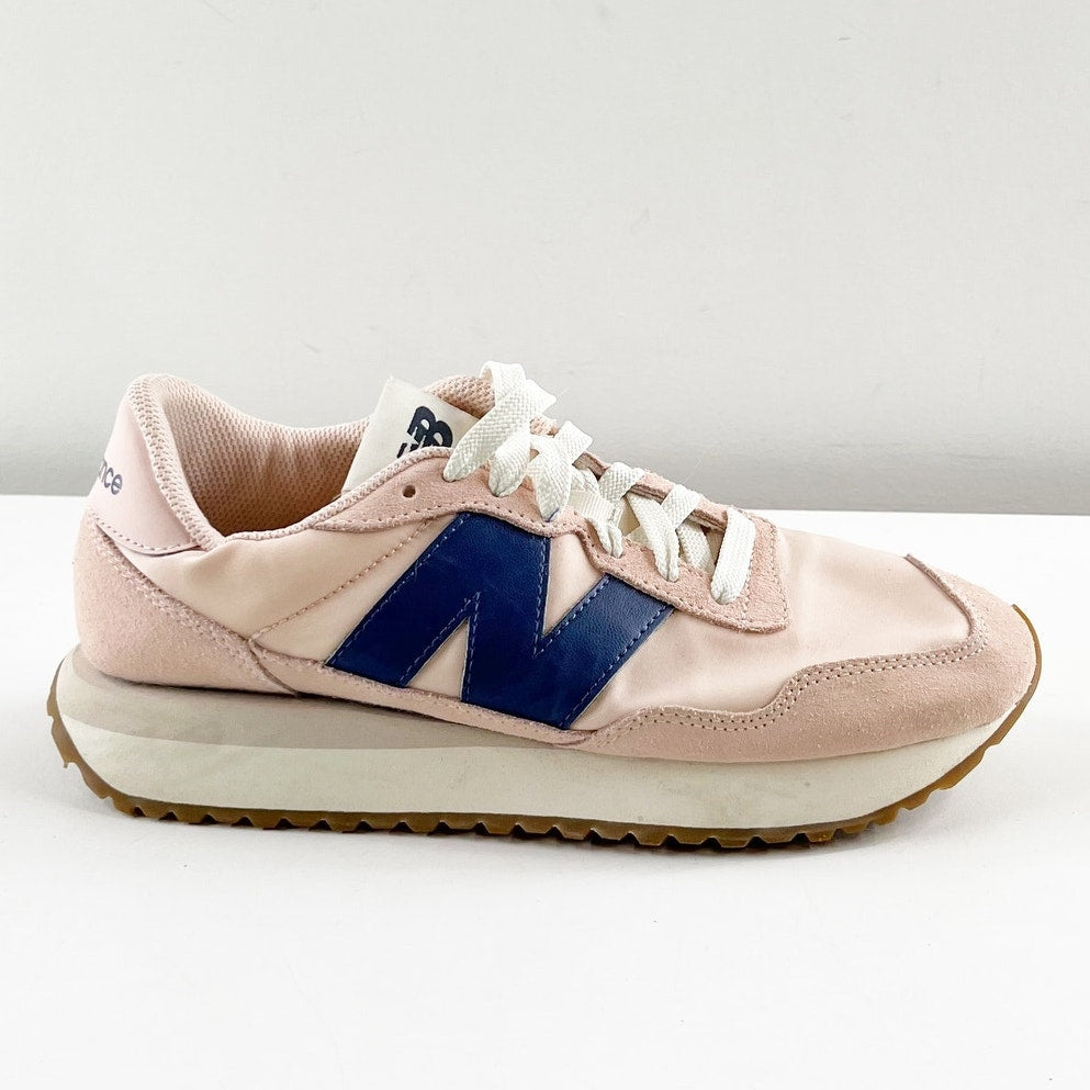New Balance 237 V1 Lace Up Sneakers Shoes Pink Blue 7.5
