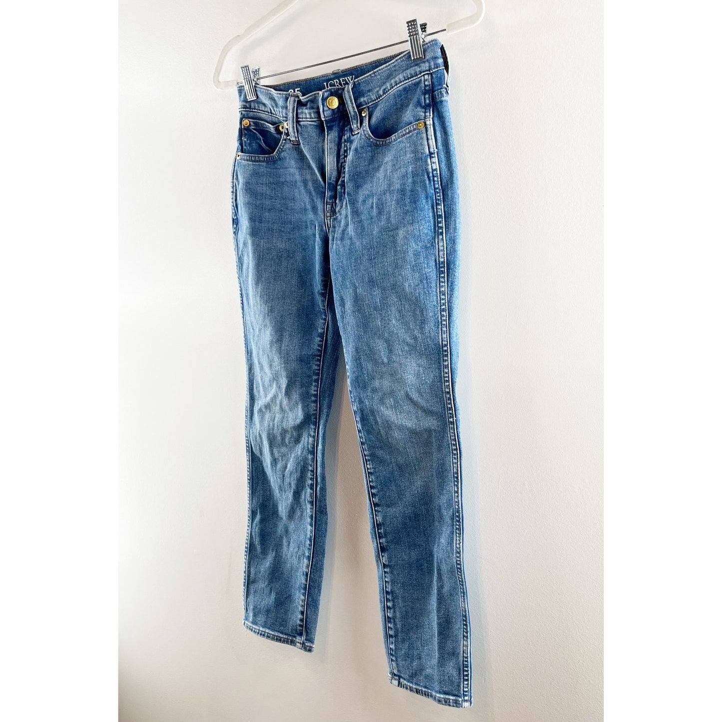 J. Crew 9" Vintage Slim Straight Jeans In Lakeshore Wash Blue 25