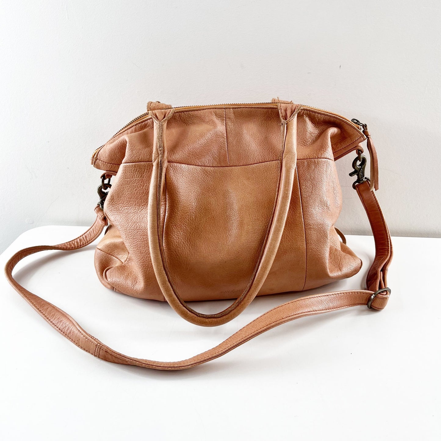 Day & Mood Crossbody Leather Fringe Satchel Purse Bag Brown