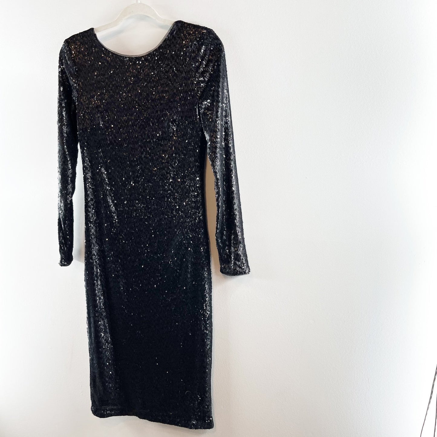 White House Black Market Inaugural Collection Sequin Sheath Dress Black 4