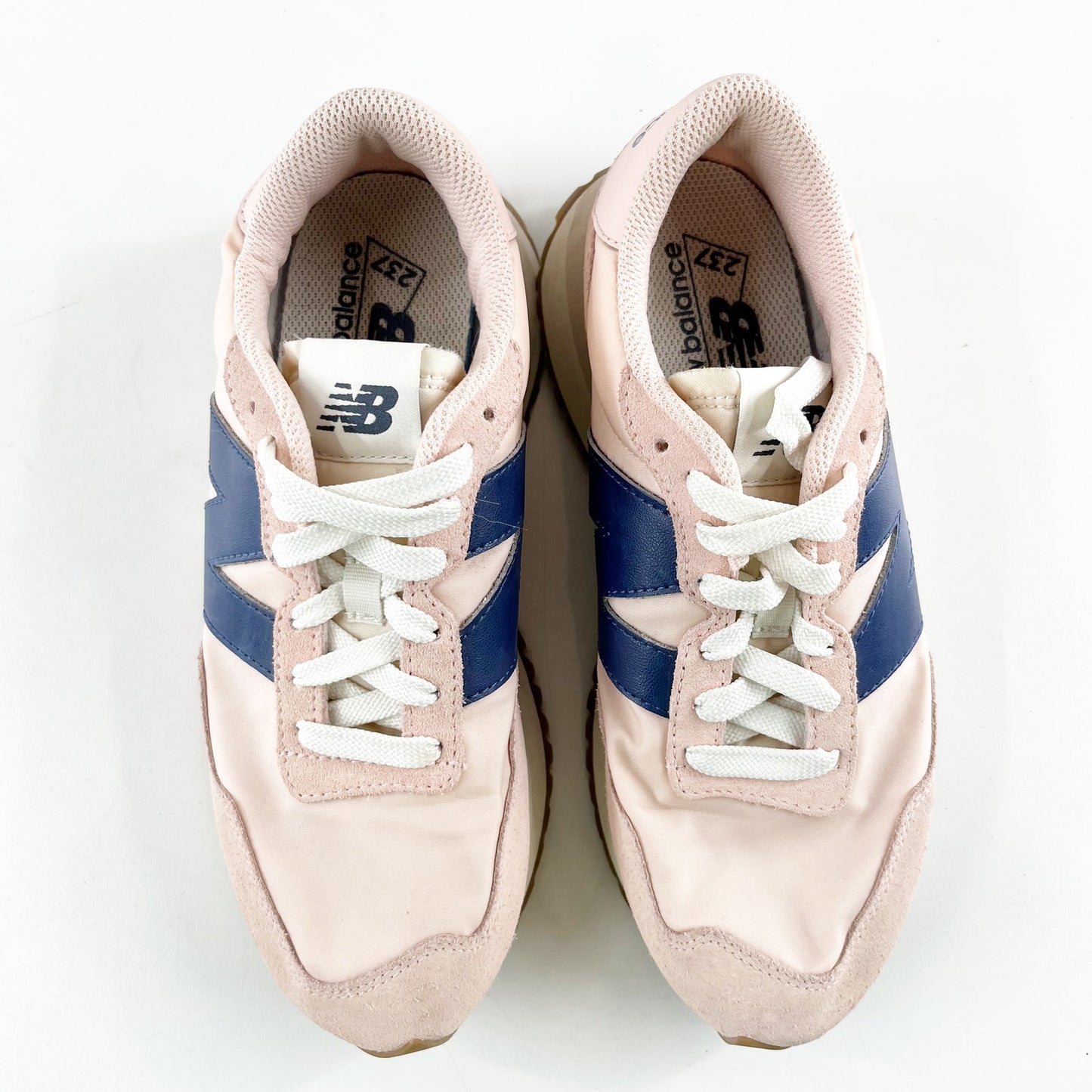New Balance 237 V1 Lace Up Sneakers Shoes Pink Blue 7.5