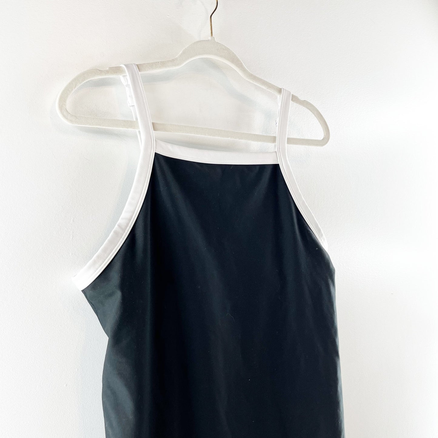 Abercrombie & Fitch YPB SculptLUX Apron Active Mini Dress Black White XL